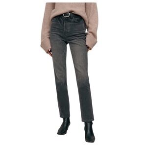 Reformation Cynthia High Rise Straight Jean in Liman
